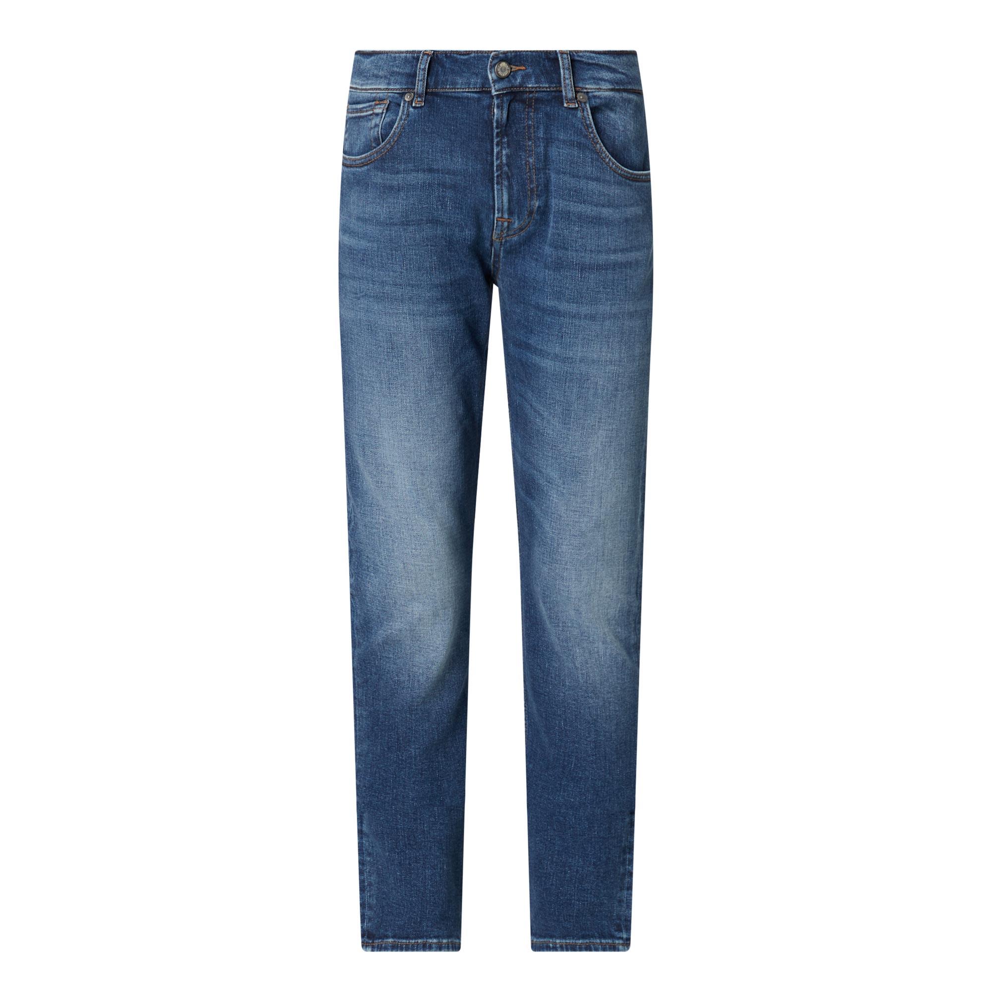 Slimmy Mid-Rise Skinny Fit Tapered Leg Jeans